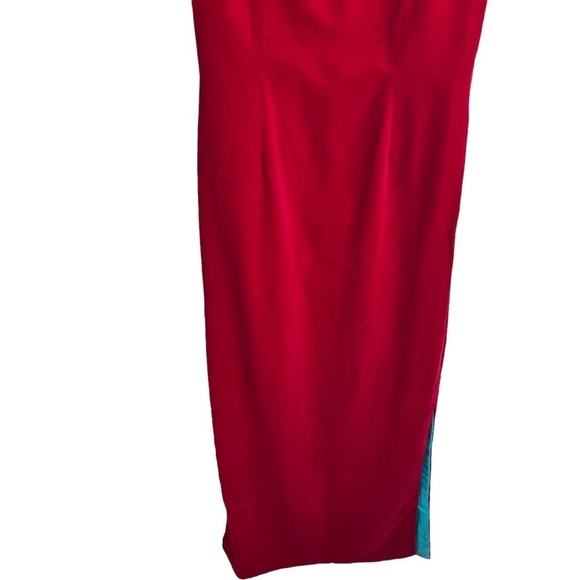 Eddy George Vintage Red Velvet Sheath Dress - Picture 11 of 16